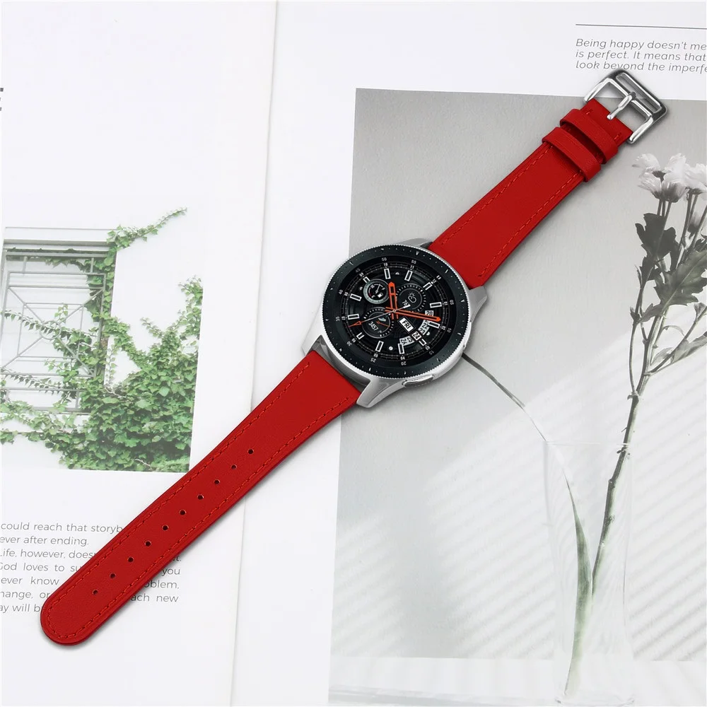 22 мм кожаный ремешок для часов samsung Galaxy Watch 46 мм ремешок для gear S3 классические часы huawei ремешок из натуральной кожи 93002