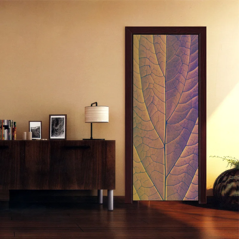 3d наклейка на дверь холодильника в виде листьев|wallpaper wall|3d 3dwallpaper home decor |