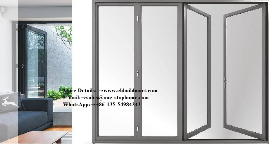  Aluminium Heavy Folding Door Sound-Proof for Villa House Hotel Building Project