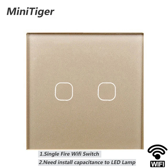 Esooli ЕС Умный дом Wifi настенный светильник сенсорный выключатель 1 2 банды WiFi/433 RF/APP