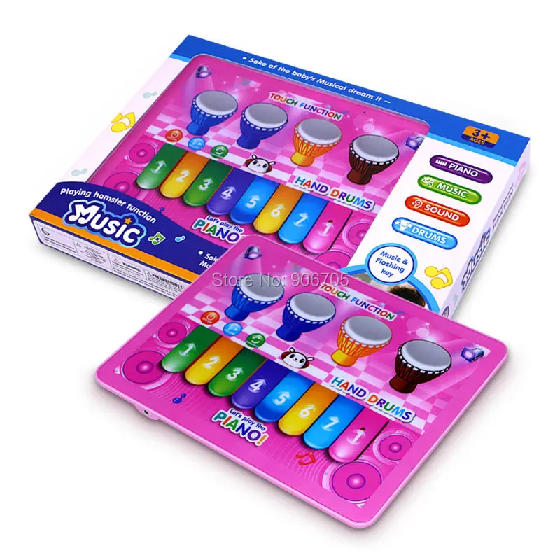 Игрушечный планшет, обучающая электронная игрушка, обучающий детский ноутбук, YPad, детское пианино, музыкальные барабанные игрушки, планшет для детей, 2 цвета