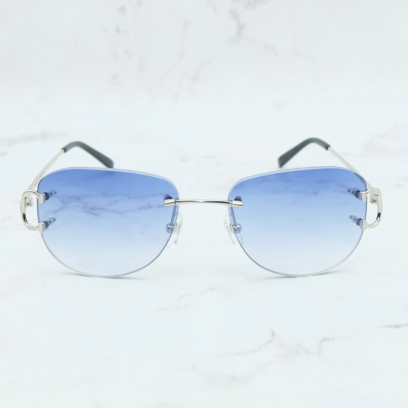 Дизайнерские солнцезащитные очки большие с квадратные мужские роскошные Carter Модные солнцезащитные очки Женские винтажные оттенки зеленые солнцезащитные очки синие солнцезащитные очки - Цвет линз: oval silver blue