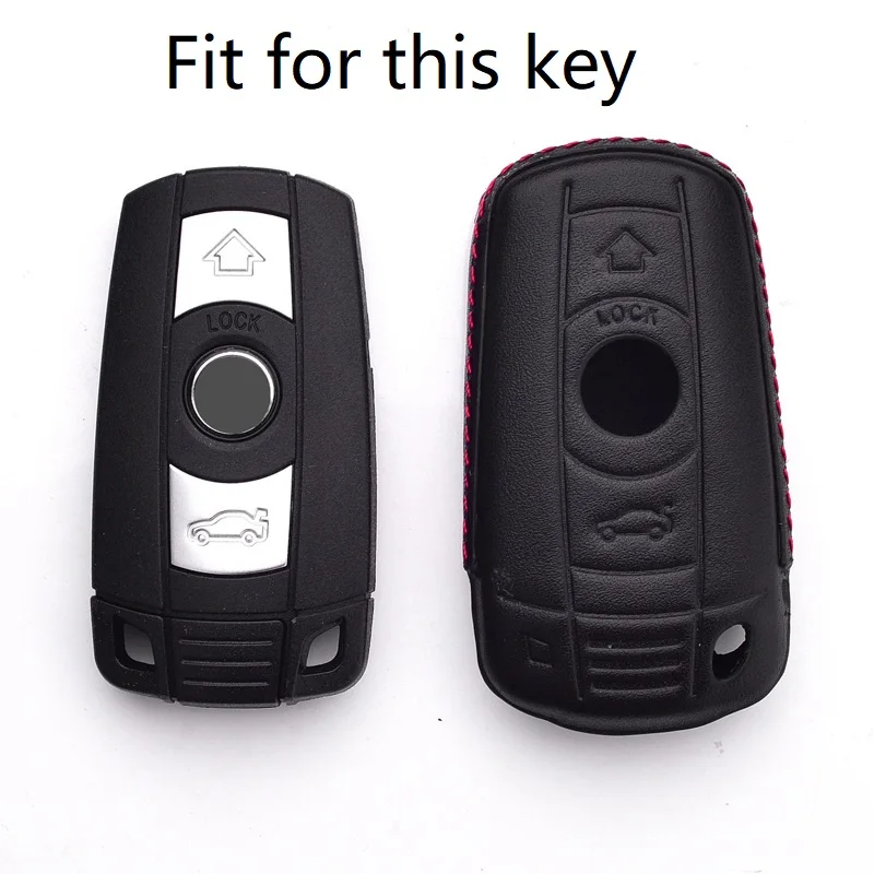 4D натуральная кожа ключ чехол Карманный пульт дистанционного управления для BMW 1 3 5 6 7 серия X1 X5 X6 E90 E92 E93 смарт-пульт дистанционного управления автомобилем брелок для ключей