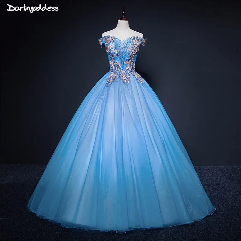 Light Blue Quinceanera Dresses Ball Gown Sweet 16 Debutante Party Dress