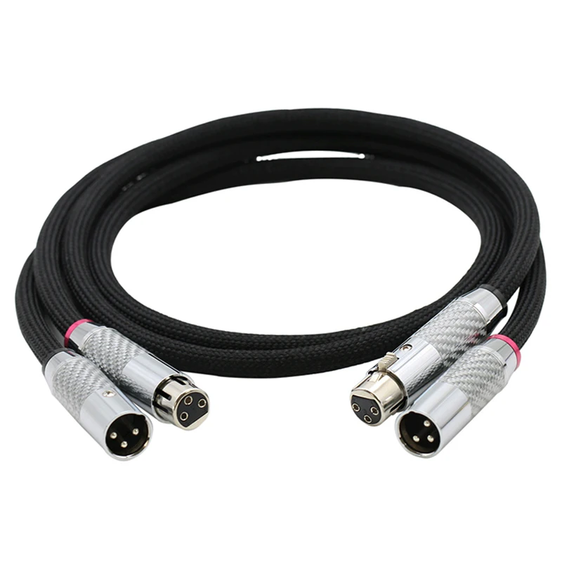 Hifi QED Подпись посеребренный кабель XLR углеродное волокно 3pin Разъем усилитель CD DVD