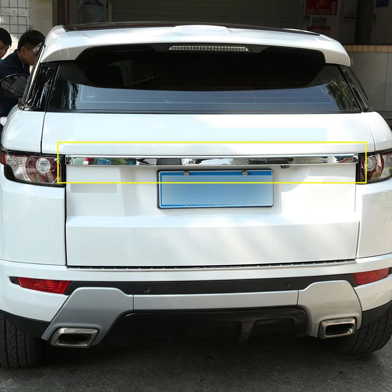 Для Land Rover Range Rover Evoque 2012- ABS Хромированная Задняя Крышка багажника рамка отделка автомобильные аксессуары