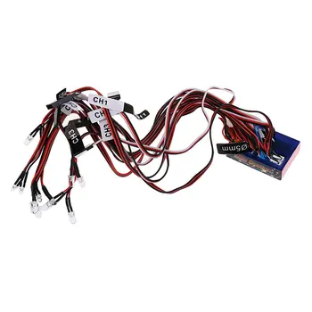 

Multicolor 12-LED Flashing Light Lamp System Headlights for 1/10 Scale RC Cars Spare Replacement Parts Accessories