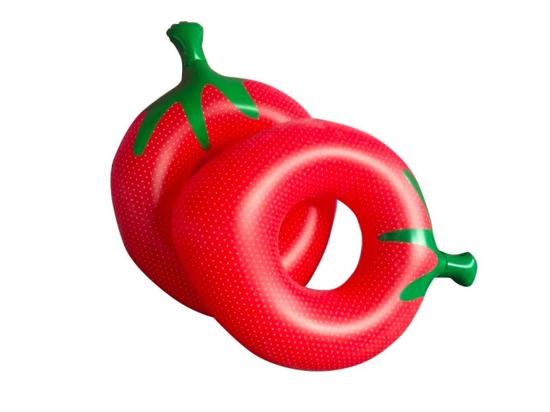 Giant Inflatable Stawberry Swimming Ring Eco friendly PVC Donut Circle Pool Float For Adult And Children Party Toys Floatie