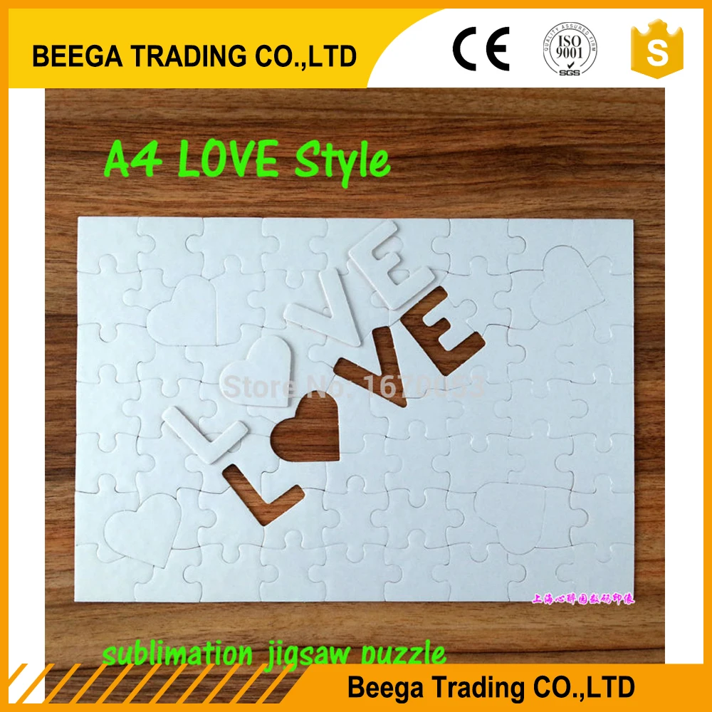 A4 sublimation blank puzzle 10 pcs/lot DIY Sublimation Blanks