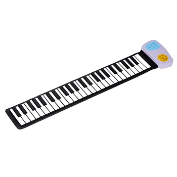 

Toddler Kids 49 Key Speaker Hand Roll Up Piano Portable Folding Electronic Soft Keyboard Kid Music Toy