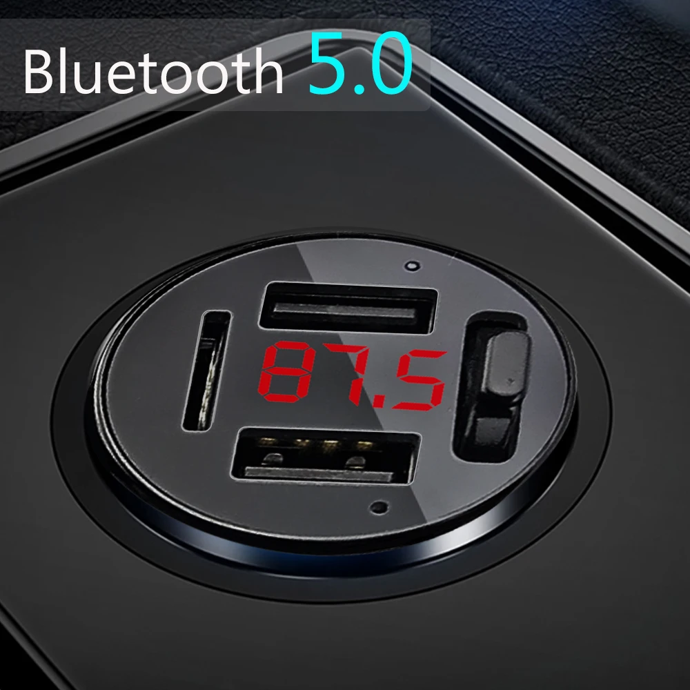 FM модулятор Автомобильный с поддержкой Bluetooth 5 0 и 2 мя USB портами|FM-трансмиттеры| |