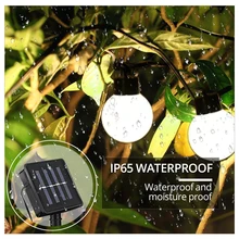 Открытый м 2,5 светодио дный м 5 м Солнечная светодиодная струнная лампа водостойкая лужайка лампа Солнечный сад свет для патио пейзаж вечерние вечеринка праздник Рождественский Декор