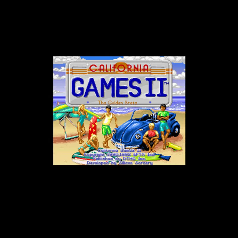 California Games II 16-битная большая серая игровая карта для NTSC игрового игрока Прямая
