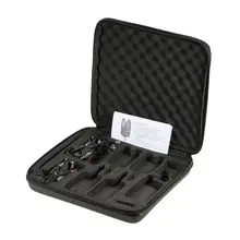 Lixada, сигнализация для рыбалки, беспроводная, для рыбалки, оповещение о укусах, набор, цифровой, 1 приемник, 4 шт., для ловли карпа, светодиодный, свингер, коробка, рыболовные снасти, Pesca