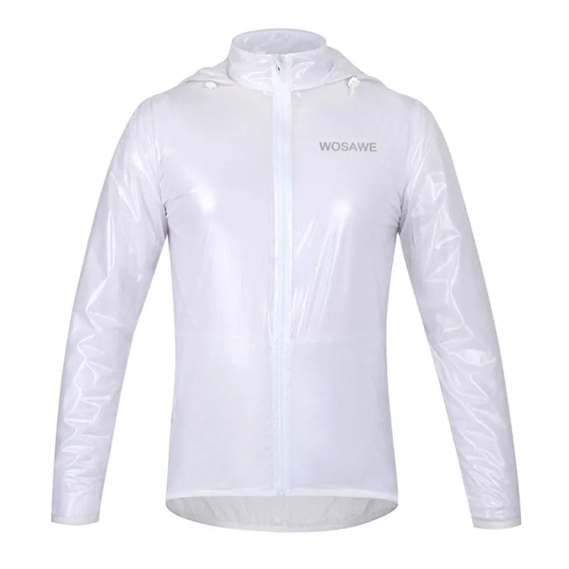 WOSAWE водонепроницаемая ветрозащитная велосипедная Пылезащитная шуба ветрозащитная куртка велосипедный плащ Джерси ветрозащитная дождевик дышащий - Цвет: Белый