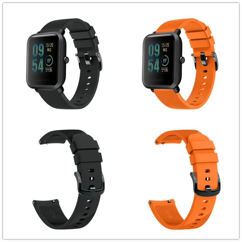 20 мм силиконовый ремешок для часов Xiaomi Huami Amazfit Bip TICWATCH2 Gear Sport | Наручные часы