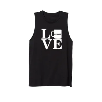 

Womens Coffee Lover Gift Love Coffee Workout Casual Tank Vest Sleveless Tops Shirts