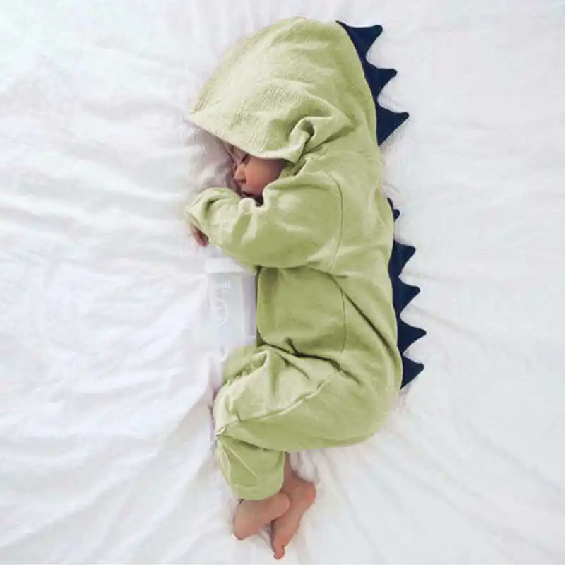 

Newborn Baby 3D Dinosaur Clothing Baby Boys Girls Fashion Romper Cute Cotton Tops Playsuit Newborn Baby Warm Dinosaur Clothes