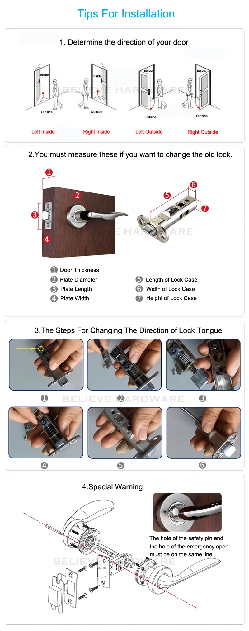 Tips for shower door lock