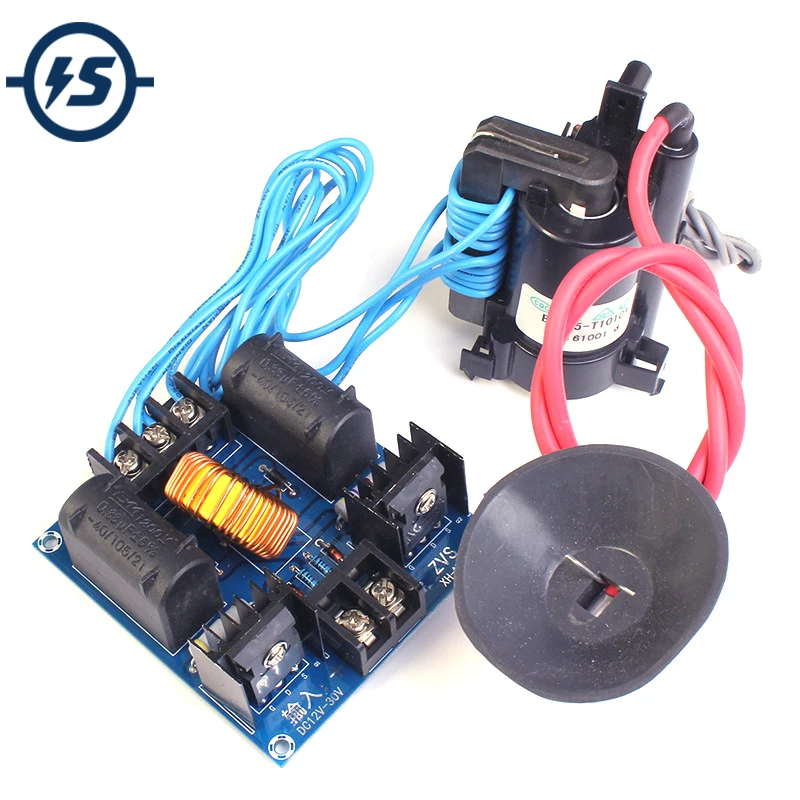 

12-30V 60-300W ZVS Tesla Coil Driver Genrator Board High Voltage Discharge Flyback Generate Module Long Arc 10A 30-50kHz