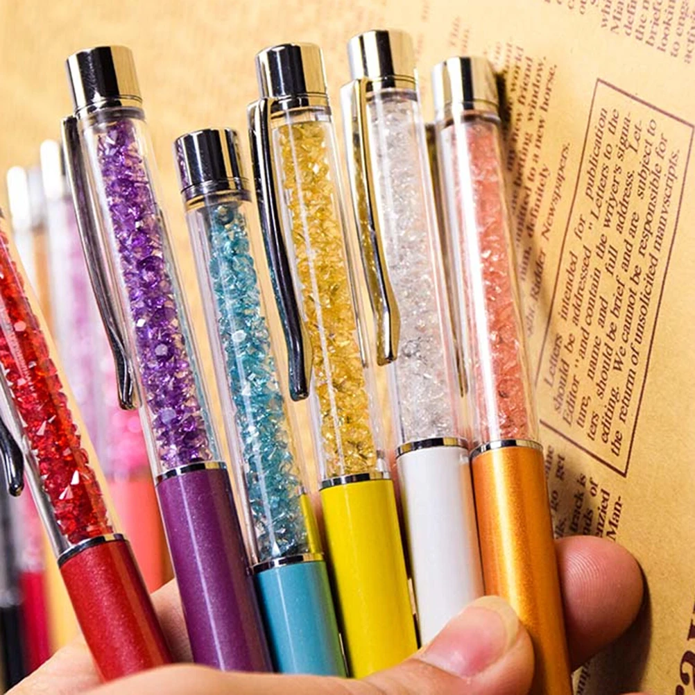 11 Colors Cute Crystal pen Diamond ballpoint pens Stationery ballpen