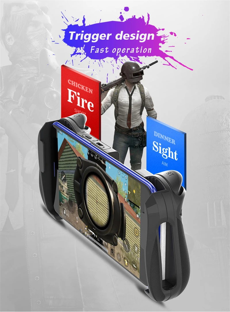 MOCUTE 057 Bluetooth 4.0 Gamepad PUBG Controller PUBG Mobile Triggers Joystick Wireless Joypad for IPhone XS Game Samart Phone