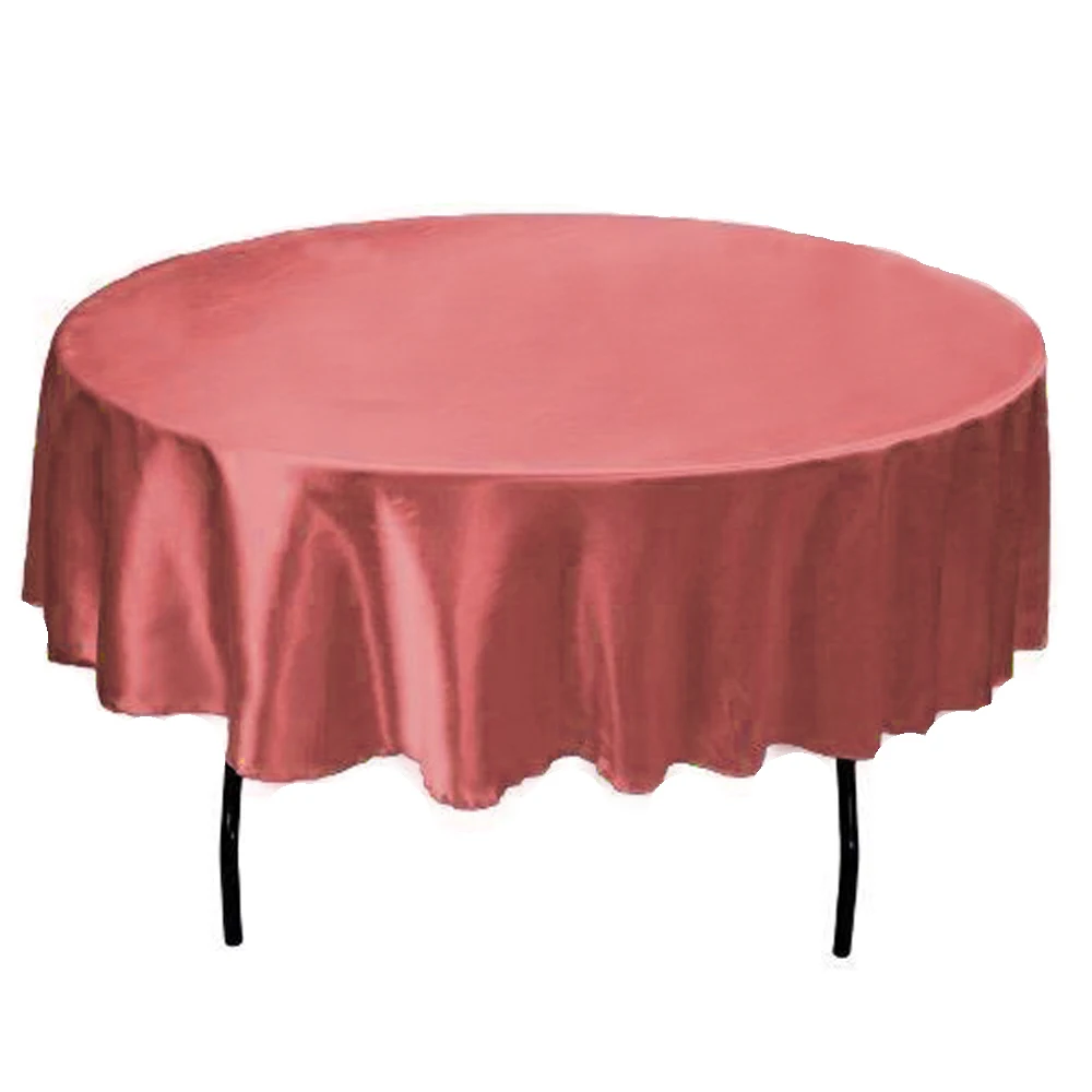 145 см атласная круглая ткань для стола ткань для скатерти крышка стола для дома свадьбы ресторана вечерние рождественские украшения фиолетовый розовый
