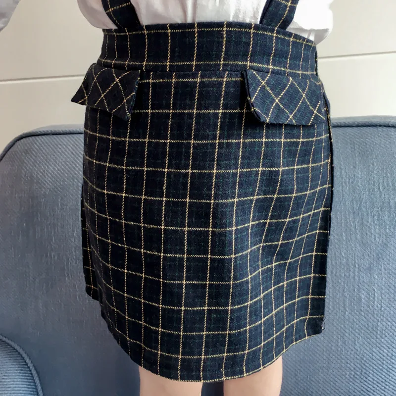 

Plaid Girls Suspenders Dress winter Fall Checkered Kids Children's Casual Dress Children's Clothing