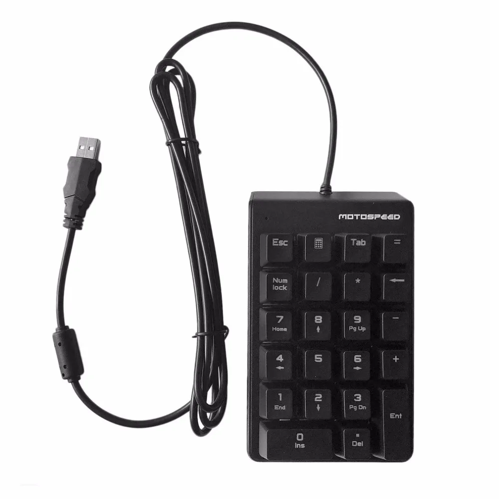 

Motospeed K22 Mechanical Numeric Keypad Red Switch Wired Ice Blue Backlight Gaming Keypad 22 keys Mini Portable Numpad
