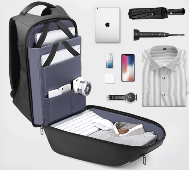 Универсальный Мужской рюкзак Противоугонная сумка для ноутбука женская школьная сумка с USB зарядным портом Оксфорд водостойкая дорожная