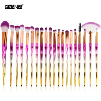 

20PCS Make Up Foundation Eyebrow Eyeliner Blush Cosmetic Concealer Brushes Tool powder handle wool makeup brush set F2.25