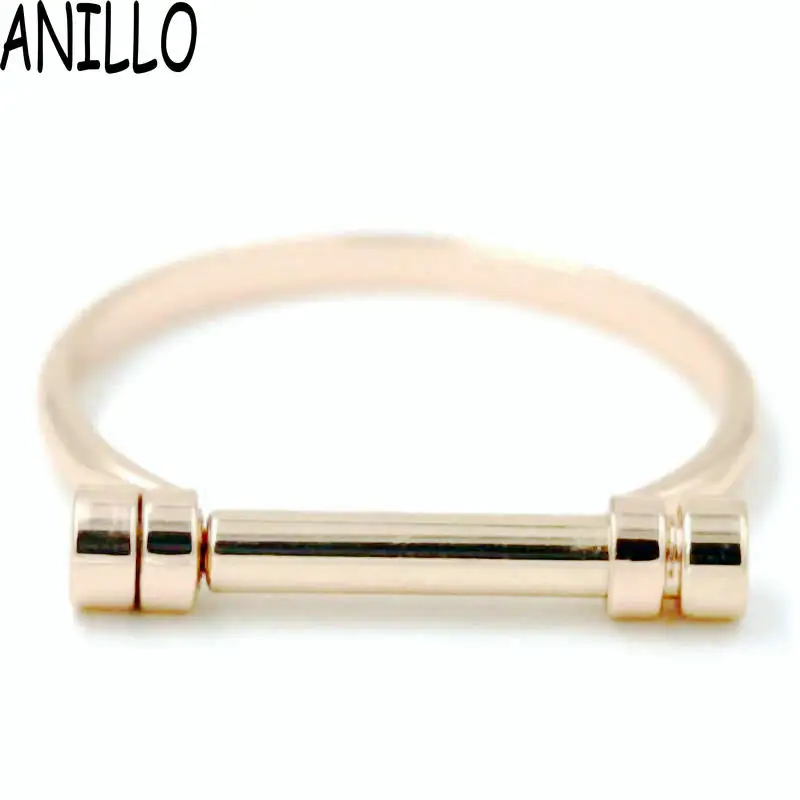 ANILLO Женские шурупы Bangles Punk Rose Gold Charm Charm Браслеты и браслеты из нержавеющей стали Геометрические ювелирные украшения