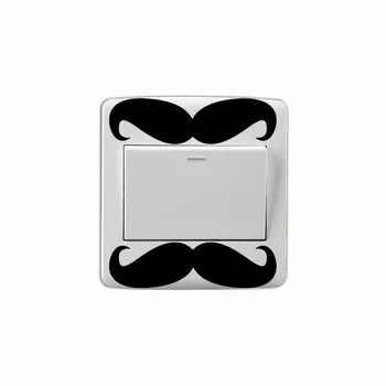 

KG-204 Funny Mustache Vinyl Light Switch Sticker Creative Cartoon Wall Sticker Home Decor Home Wallpaper