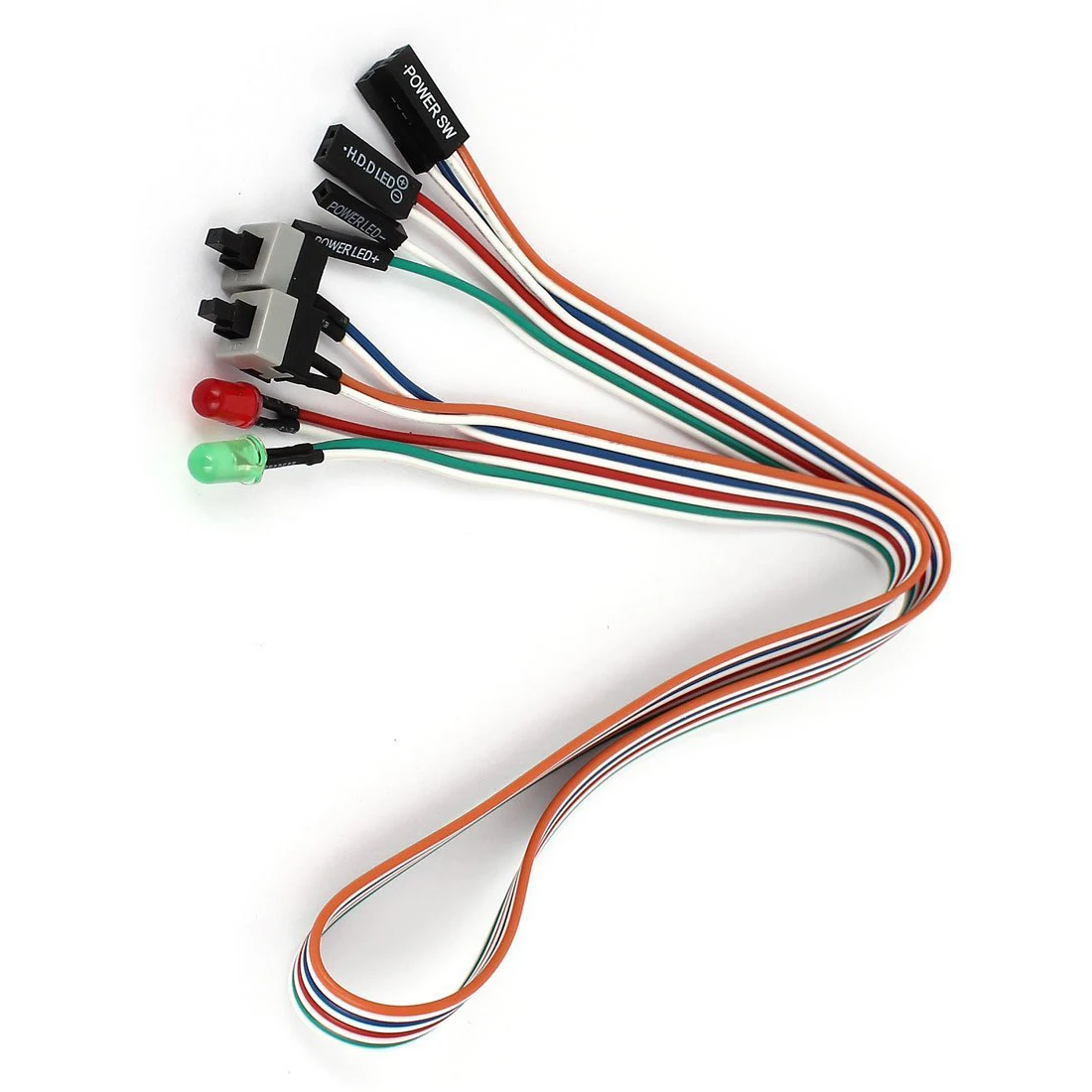 عالية الجودة PC حالة الأحمر الأخضر LED مصباح امدادات الطاقة atx إعادة HDD التبديل الرصاص 20\