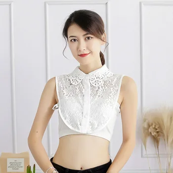 

Hot Women Detachable Hollow Lace Lapel Fake Collar False Blouse Clothing Accessories MSK66