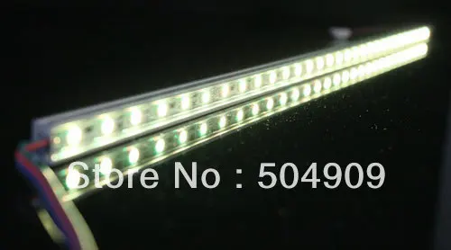 В партии = 5x50 см; большие размеры 30 светодиодный SMD 5050 полосы Гриль свет бар паз жесткий Водонепроницаемый IP65 DC 12 V теплый белый