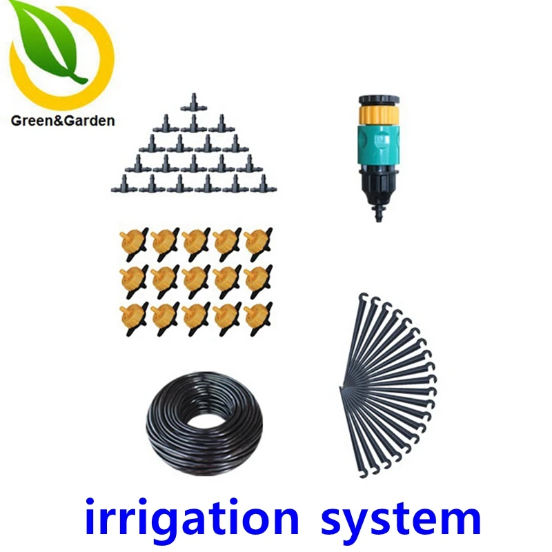 10m 4/7mm Detachable Compensation Pressure Drops Drip Irrigation System