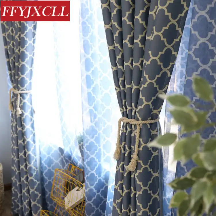 Modern Blackout Curtains For Living Room Bedroom Sheer Curtain