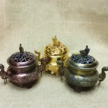 Многофункциональный металл ремесло мини сплав античная бронза курильница для сандалового дерева курильница горелка для тибетских благовоний домашний декор