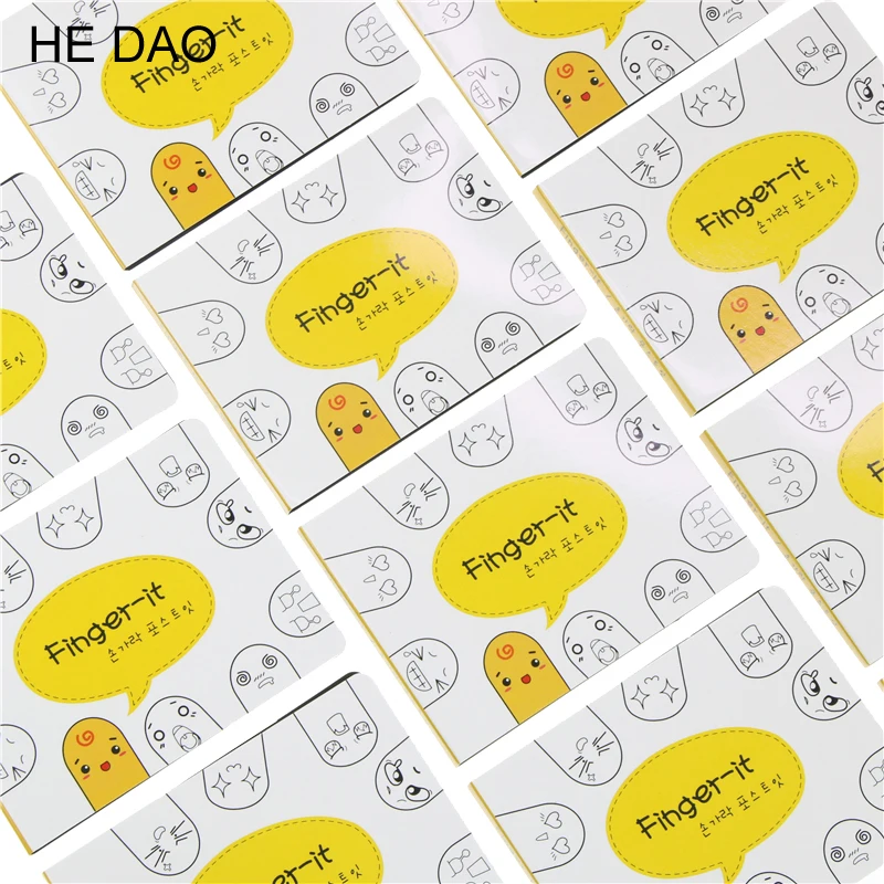 

200 Pages Kawaii Unique Scrapbooking Ten Fingers Sticker Bookmark Tab Flags Memo Book Marker Sticky Notes