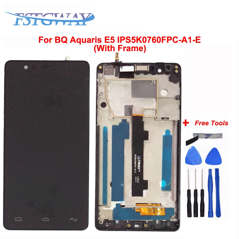 Для BQ Aquaris E5 Complete lcd+ Tactil сенсорный экран дигитайзер Pantalla TFT5K0858FPC-A1-E с рамкой