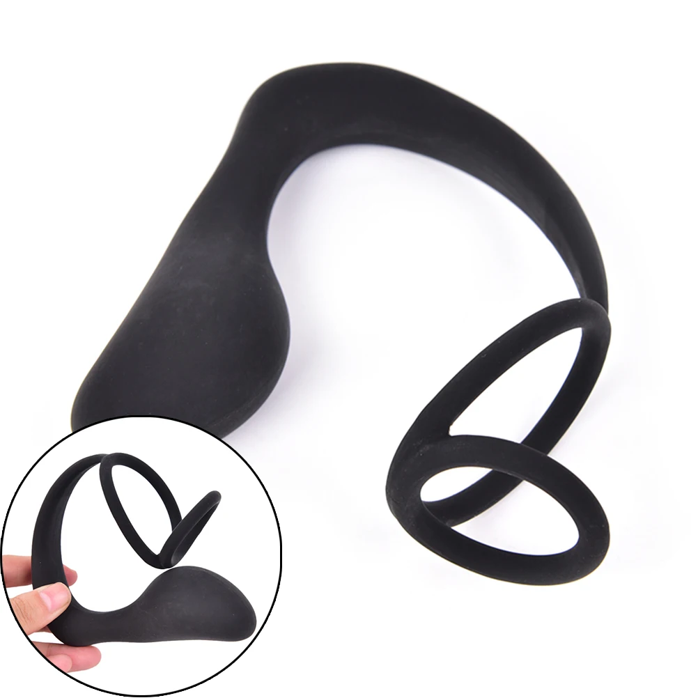 1 шт. Силиконовый анальный массажер простаты G Spot секс игрушки кольцо для пениса