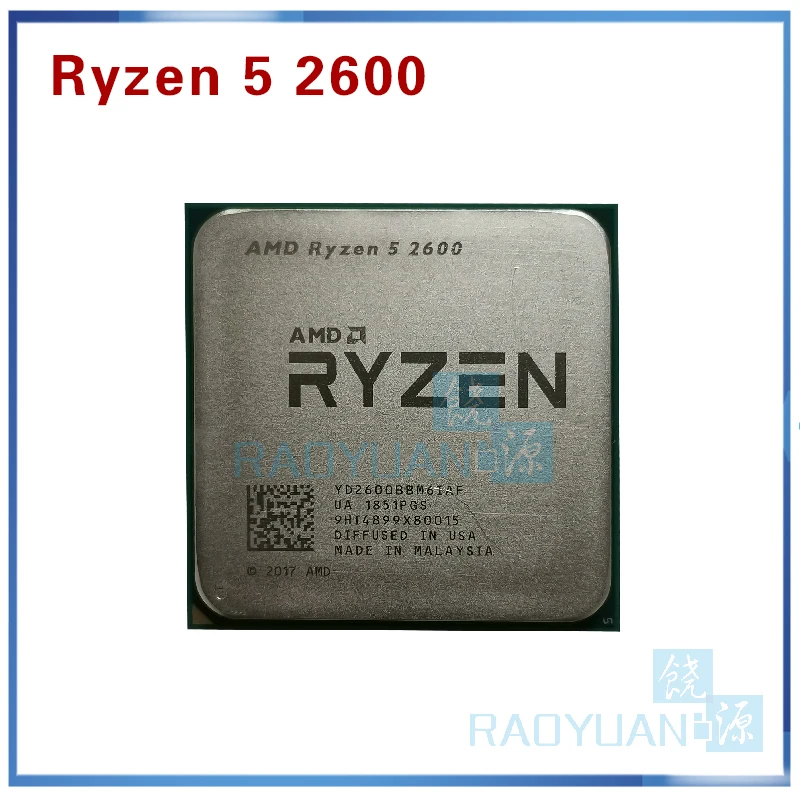 Процессор AMD Ryzen 5 2600 R5 2600 3,4 ГГц шестиядерный двенадцати ядерный процессор 65 Вт Процессор YD2600BBM6IAF Socket AM4