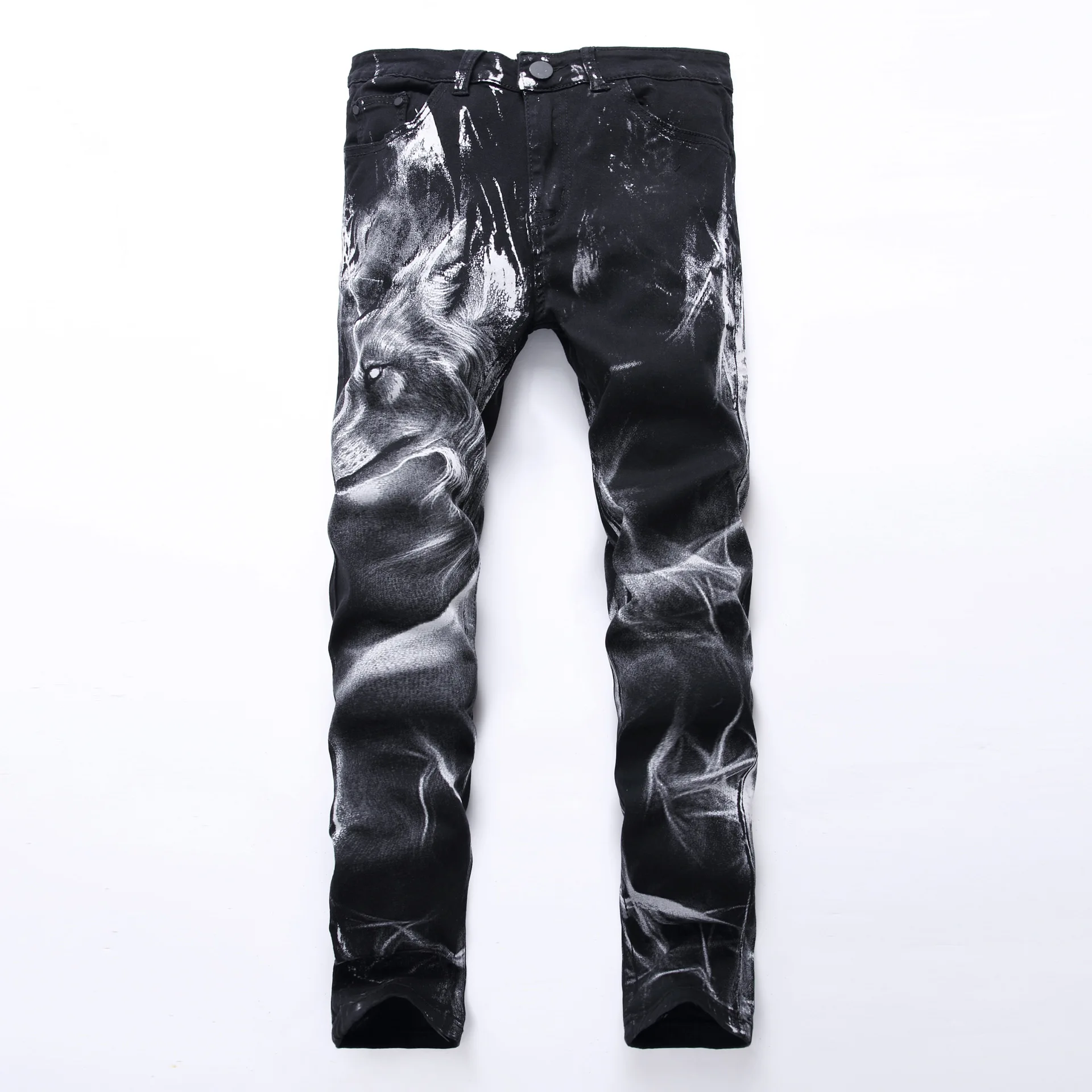 

Street Wear HIP HOP Punk Denim Mens Stretch Jeans Skinny 2019 New Brand Casual Trousers Pencil Spring Clothes Streetwear