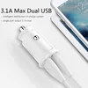 Baseus Car Charger For for iPhone Samsung Phone Tablet GPS 3.1A Fast Charging Charger Mini Dual USB Car Phone Charger Adapter ► Photo 2/6
