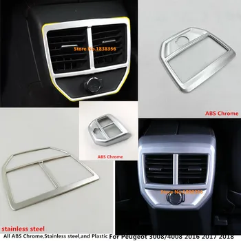 

Car Garnish Cover Frame Lamp Trim Back Rear Air Condition Outlet Vent For Peugeot 3008 GT 3008GT 4008 2016 2017 2018 2019 2020