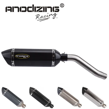 

Motorcycle Carbon Fiber Exhaust Muffler Pipe Link Middle Pipe Escape Slip On For KAWASAKI Z750 Z 750 2010 2011 2012 2013 2014