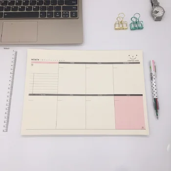 

A4 52Pages Week Planner Notepad, Large Working Memo Pad Check list, Office Desk Organizer Notebook