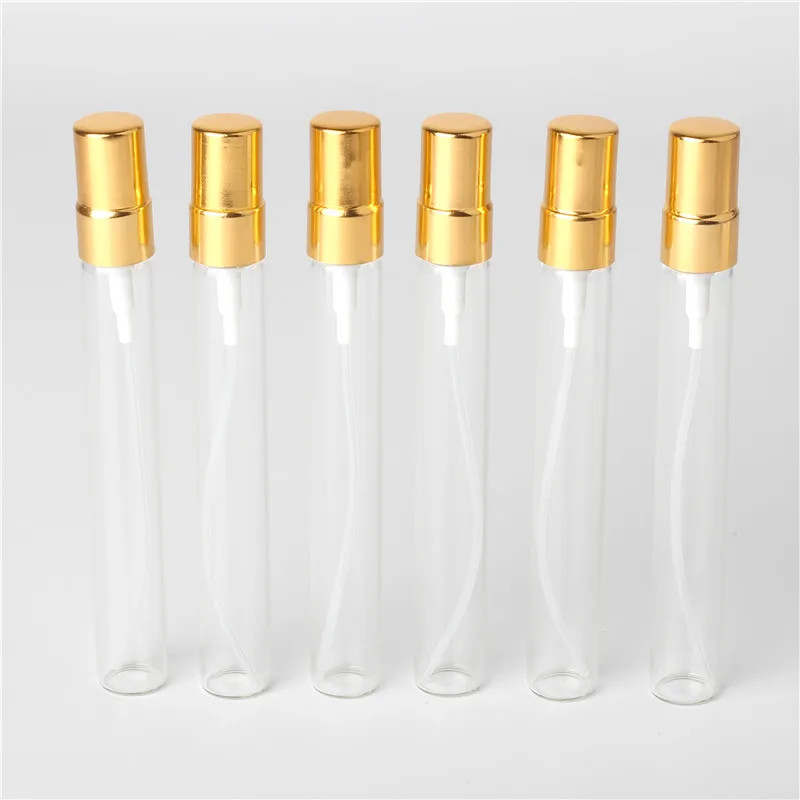 

6Pieces 10ML Glass Refillable Perfume Bottle With Gold Metal Spray&Empty Case Perfume Bottles Atomizer Glass Perfume Bottles