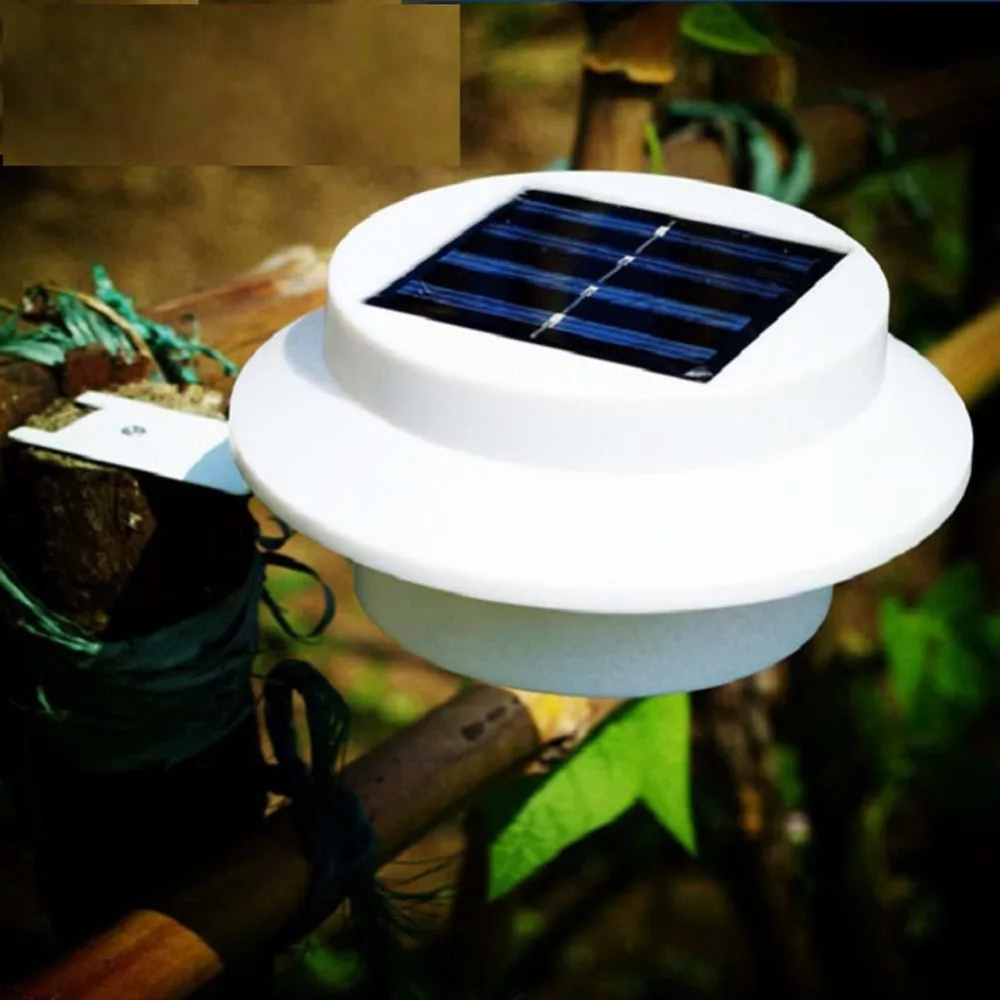 3 яркий белый светодиодный садовый светодиодный светильник на солнечной батарее, уличный водонепроницаемый настенный светильник для сада и двора